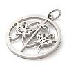 Non-Tarnish 304 Stainless Steel Pendants STAS-C086-05J-P-2