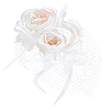 Bridal Mesh Veil Floral Cloth Hair Combs MRMJ-WH0077-096-1