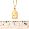 Abstract Face 304 Stainless Steel Pendant Necklaces NJEW-H059-25G-5