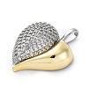 Brass Micro Pave Cubic Zirconia Pendants KK-S510-32GP-01-2