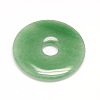 Donut/Pi Disc Natural Gemstone Pendants G-L234-40mm-10-1