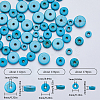 3 Strands 3 Sizes Dyed Synthetic Turquoise Dyed Beads Strands TURQ-SC0001-16-2