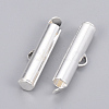 Brass Slide On End Clasp Tubes KK-Q747-11F-S-2