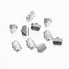 Tarnish Resistant 304 Stainless Steel Ribbon Crimp Ends STAS-H376-120-1