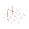 Brass Flat Head Pins KK-WH0058-03C-RG-3