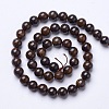 Natural Bronzite Beads Strands G-D855-12-8mm-2