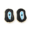 Rack Plating Handmade Evil Eye Lampwork Beads KK-F838-03E-G-1
