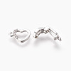Brass Micro Pave Cubic Zirconia Fold Over Clasps KK-P164-09P-3