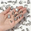 60Pcs 10 Styles Tibetan Style Alloy & Brass & CCB Plastic Bead Cones PALLOY-YW0003-28-5