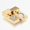 304 Stainless Steel Magnetic Clasps with Glue-in Ends STAS-F130-85G-2