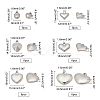 36Pcs 6 Style 304 Stainless Steel Pendants STAS-UN0024-76-5