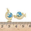 Brass Enamel Pendants KK-P325-28G-3