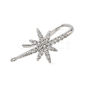 Brass Micro Pave Clear Cubic Zirconia Hoop Earring Findings KK-H521-01P-2