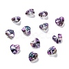 Electroplate Glass Charms X-G030V10mm-001HE-1