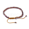 Electroplate Glass Braided Beaded Bracelets BJEW-JB04236-03-3