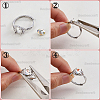 4Pcs 4 Styles Brass Micro Pave Cubic Zirconia Adjustable Rings Settings KK-BBC0024-14A-6