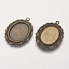 Brass Pendant Cabochon Settings KK-J045-AB-2