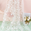 Flower Pattern Milk Fiber Mesh Fabric DIY-WH0888-09A-2