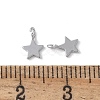 925 Sterling Silver Star Charms LS-STER-M099-04P-3