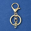 Alloy Initial Letter Charm Keychains KEYC-YW00006-10-1