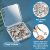 16Pcs 8 Styles Tibetan Style Alloy Cord Ends with Pendants FIND-TA0004-20-4