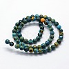 Synthetic Malachite Beads Strands G-I199-32-6mm-E-2