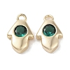 Brass Micro Pave Cubic Zirconia Charms KK-G491-27G-01-1