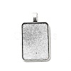 Tibetan Style Alloy Pendant Cabochon Settings X-TIBEP-N003-02AS-1