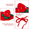 Cotton Crochet Pet Headwear Costume AJEW-WH0258-807-4