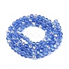 AB Color Plated Transparent Glass Rondelle Beads Strands EGLA-T029-4mm-10P-2
