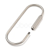 Non-Tarnish 304 Stainless Steel Screw Carabiner Lock Charms STAS-C092-05A-P-2