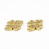 Brass Micro Pave Clear Cubic Zirconia Connector Charms KK-E068-VB338-3