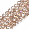 Electroplate Glass Beads Strands EGLA-A034-T3mm-B24-4