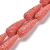 Synthetic Coral Carved Beads Strands CORA-C003-09A-03-1