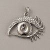 Alloy Rhinestone Hang Snap Base Big Pendants FIND-WH0111-238-1