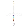 Glass Teardrop Chandelier Pendant Decorations HJEW-JM00856-3