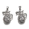 Brass Clear Cubic Zirconia Constellation Charms KK-J278-33P-K-1