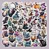 50Pcs Halloween Witch Theme PVC Self-adhesive Cartoon Stickers STIC-PW0015-01-1