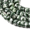 Natural Green Spot Jasper Heishi Beads Strands G-A299-A22-01-4