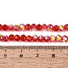 AB Color Plated Transparent Glass Rondelle Beads Strands EGLA-T029-4mm-10B-4