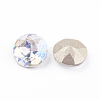 Pointed Back & Back Plated Glass Rhinestone Cabochons RGLA-J012-8mm-001MO-2