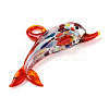 Handmade Silver Foil Lampwork Big Pendants LAMP-T023-13E-2