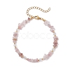 Natural Quartz Chip Beaded Bracelets for Women BJEW-JB11742-01-2