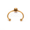 201 Stainless Steel Cuff Pad Ring Settings X-STAS-S080-042A-G-4