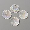 Natural Capiz Shell Pendants BSHE-WH0004-10A-2