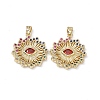 Brass Colorful Cubic Zirconia Pendants KK-E068-VA220-2-2