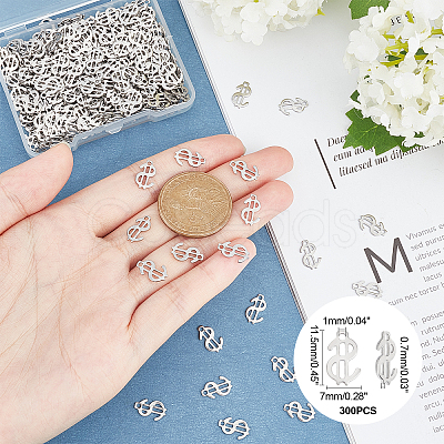 300Pcs 304 Stainless Steel Pendants STAS-UN0022-78-1
