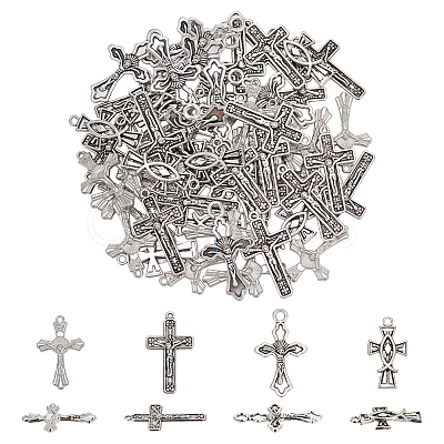 4 style Tibetan Style Alloy Pendants FIND-WR0011-31-1