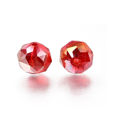 Electroplate Transparent Round Glass Beads GL-CBA6A73-AB07-1