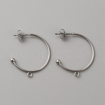 304 Stainless Steel Stud Earring Findings X1-STAS-TAC0017-02D-1